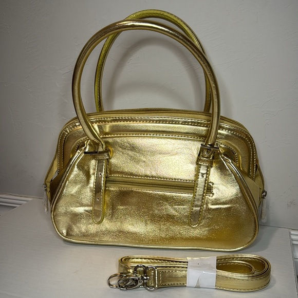 NWT Metallic Gold Handbag - Picture 2 of 3